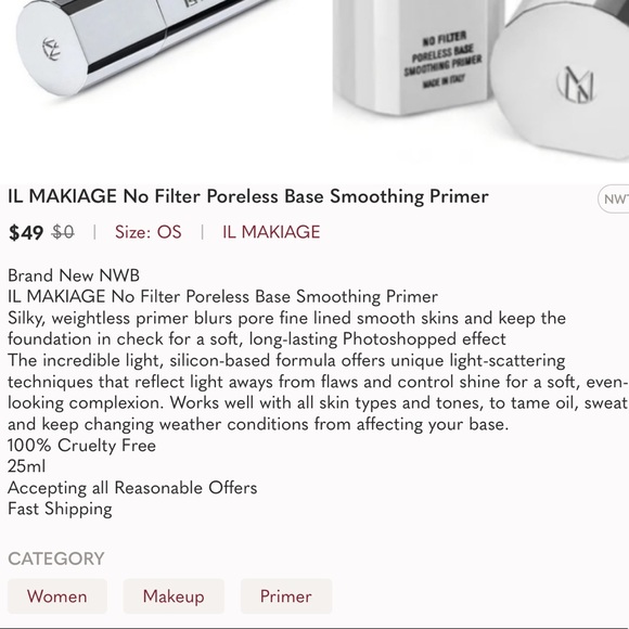 IL MAKIAGE Makeup Il Makiage No Filter Poreless Base Smoothing